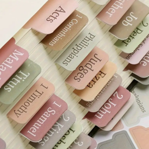 Boho Theme Colorful Laminated Bible Tabs