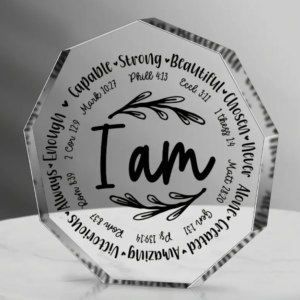"I Am" Paperweight Verse Decor